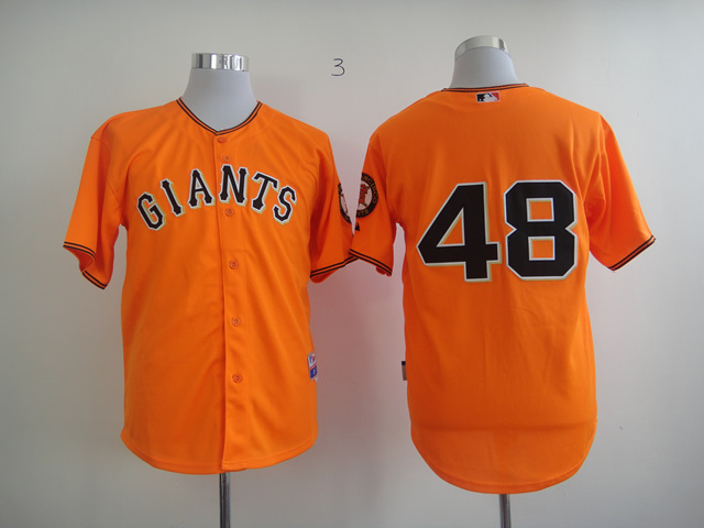 Men San Francisco Giants #48 No name Orange MLB Jerseys->san francisco giants->MLB Jersey